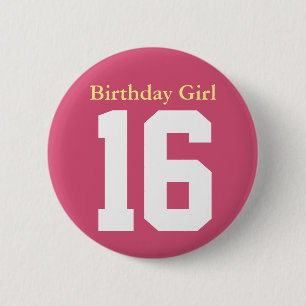 Macaron Rond 5 Cm Fille d'anniversaire 16