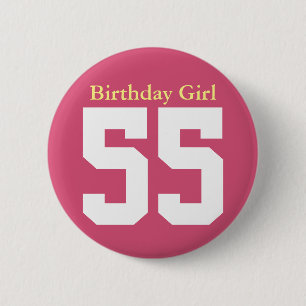 Macaron Rond 5 Cm Fille d'anniversaire 55