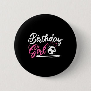 Macaron Rond 5 Cm Fille d'anniversaire de football cool