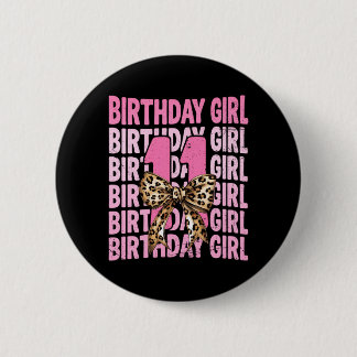 Macaron Rond 5 Cm Fille de 11 ans anniversaire rose coquette léopard