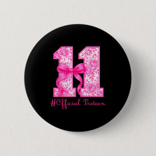 Macaron Rond 5 Cm Fille de 11 ans pour son anniversaire officielle R