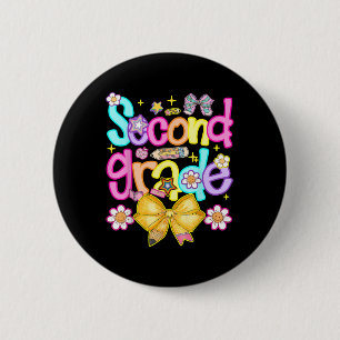 Macaron Rond 5 Cm Fille de 2e année Préparatoire Retour à l'école