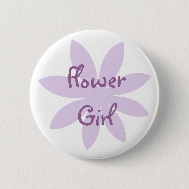 Macaron Rond 5 Cm Fille de Fleur de marguerite violette (Devant)