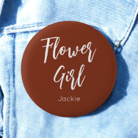 Fille de fleurs Terre cuite marron Bouton de maria
