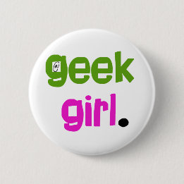 Macaron Rond 5 Cm Fille de geek