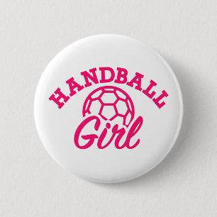 Macaron Rond 5 Cm Fille de handball