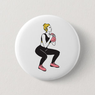 Macaron Rond 5 Cm Fille de jour de jambe de culturiste Kettlebells F