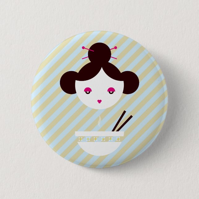 Macaron Rond 5 Cm Fille de miso (Devant)