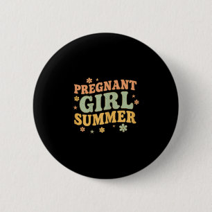 Macaron Rond 5 Cm Fille enceinte été bébé drôle annonce oie