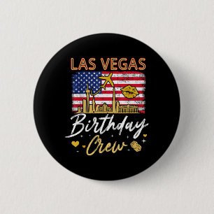 Macaron Rond 5 Cm Fille Famille Las Vegas Anniversaire Équipe Groupe