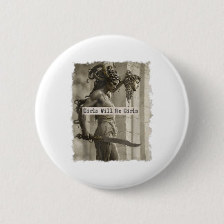 Macaron Rond 5 Cm Fille sera Filles Medusa Débardeur_1