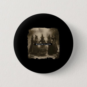 Macaron Rond 5 Cm Fille Sera Filles Sorcière Halloween Drôle Witchy 