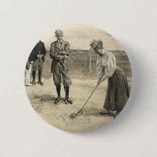 Macaron Rond 5 Cm Fille SUPÉRIEURE de golf
