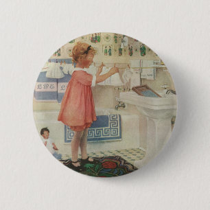 Macaron Rond 5 Cm Fille vintage, Lave-linge Linge