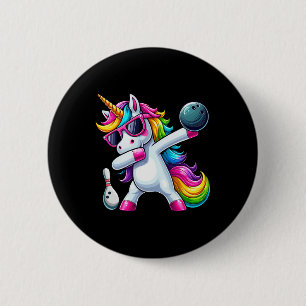 Macaron Rond 5 Cm Filles d'anniversaire Drôle de Dabbing Bowling Lic
