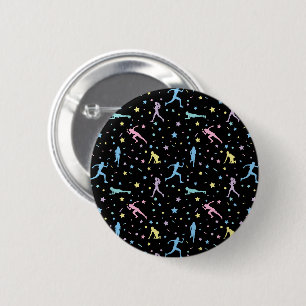 Macaron Rond 5 Cm Filles de cross-country, de piste, marathonienne