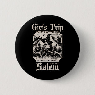 Macaron Rond 5 Cm Filles Voyage Salem 1692 Ils Ont Manqué Une Sorciè