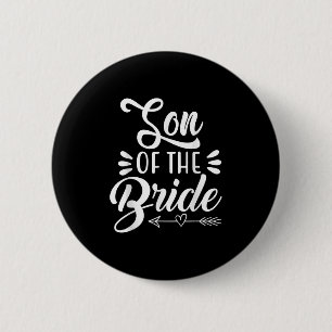 Macaron Rond 5 Cm Fils de la mariée, fête de mariage, famille, fête