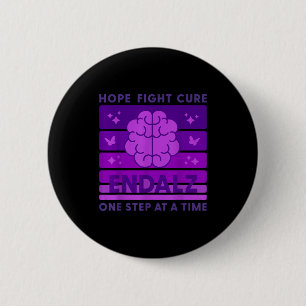 Macaron Rond 5 Cm Fin espoir lutte cerveau maladie d'Alzheimer sensi