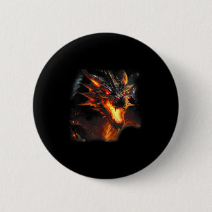 Macaron Rond 5 Cm Fire Dragon Head Mythique Dragon Love Respiration