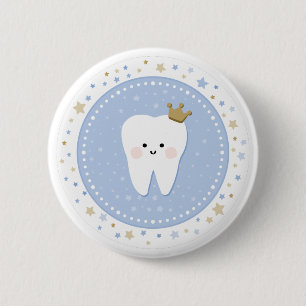 Macaron Rond 5 Cm First Tooth party Pin Button