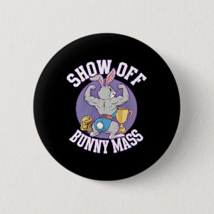 Macaron Rond 5 Cm Fitness Bunny Bodybuilder Show Off Bunny M Funny R