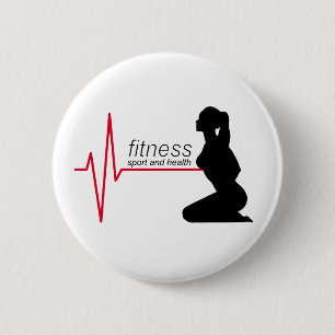 Macaron Rond 5 Cm Fitness girl