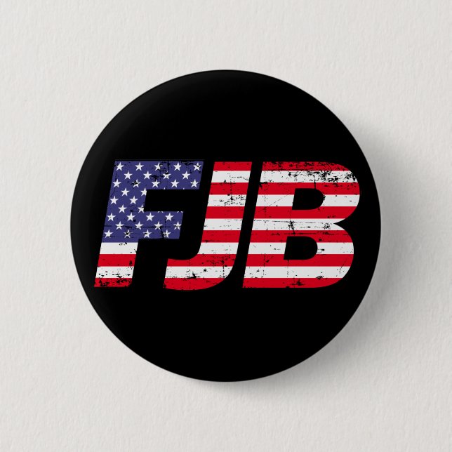Macaron Rond 5 Cm FJB Funny anti joe Biden pro trump 2024 (Devant)