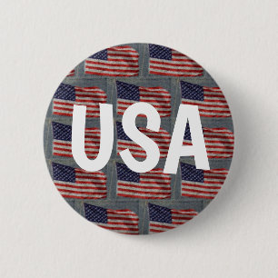 Macaron Rond 5 Cm Flag de Stars and Stripes