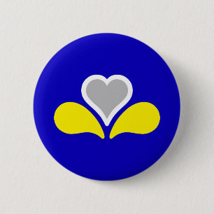 Macaron Rond 5 Cm Flag of Brussels, Belgium Button