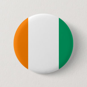Macaron Rond 5 Cm Flag of Ivory Coast - Drapeau de la Côte d'Ivoire
