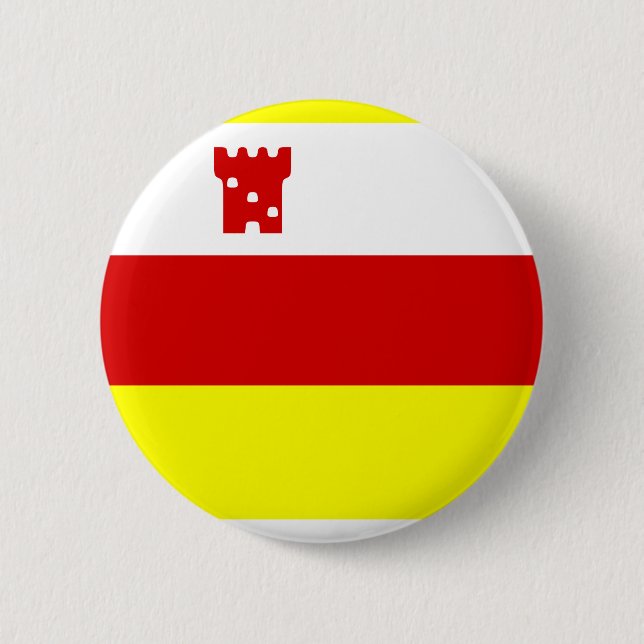 Macaron Rond 5 Cm Flag of Santa Barbara, California Pinback Button (Devant)