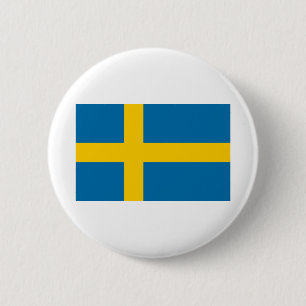 Macaron Rond 5 Cm Flag of Sweden