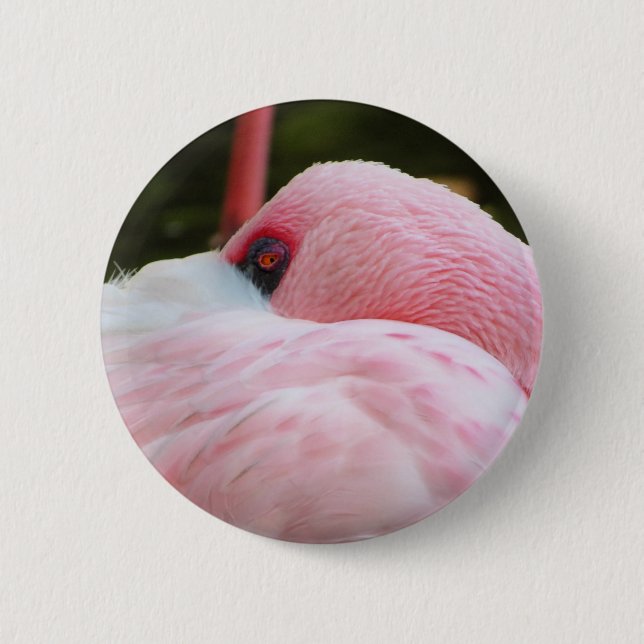 Macaron Rond 5 Cm Flamant rose (Devant)