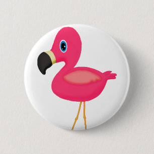 Macaron Rond 5 Cm Flamant rose de bébé