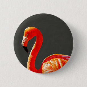 Macaron Rond 5 Cm Flamant rose rose clair Tropical