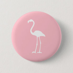 Macaron Rond 5 Cm Flamant rose rose et blanc