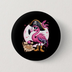 Macaron Rond 5 Cm Flamant rose rose Pirate drôle Costume de fête d'H