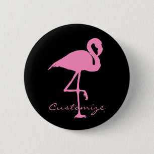 Macaron Rond 5 Cm Flamant rose rose Thunder_Cove Classic