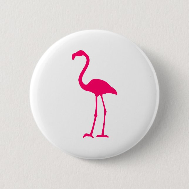 Macaron Rond 5 Cm Flamant rose rose vif (Devant)
