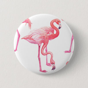 Macaron Rond 5 Cm Flamants roses