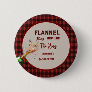 Macaron Rond 5 Cm Flannel Fling avant le mariage   carreaux rouges e