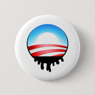 Macaron Rond 5 Cm Flaque d'huile d'Obama BP