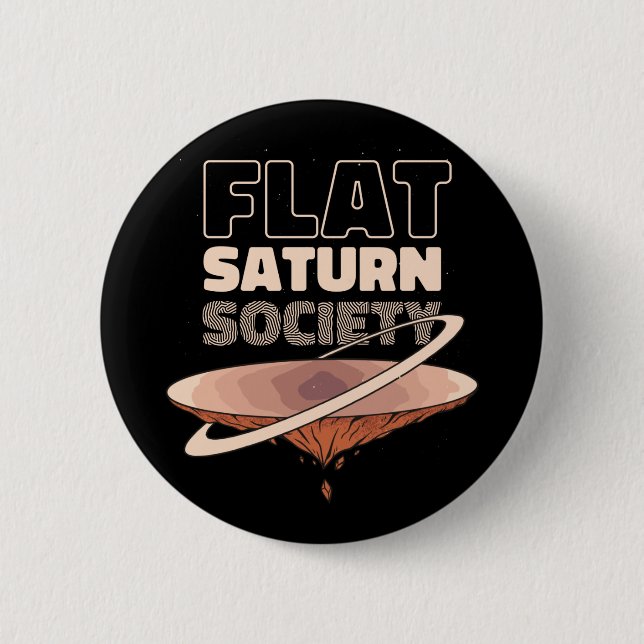 Macaron Rond 5 Cm Flat Saturn Society - Science Design (Devant)