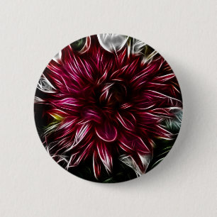 Macaron Rond 5 Cm Fleur Crimson