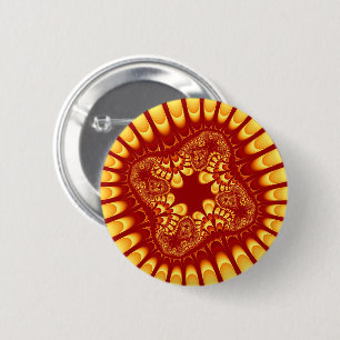 Macaron Rond 5 Cm Fleur de feu