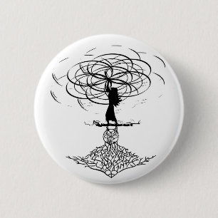 Macaron Rond 5 Cm Fleur de la vie