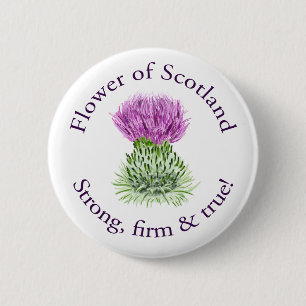 Macaron Rond 5 Cm Fleur de l'Ecosse