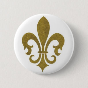 MACARON ROND 5 CM FLEUR DE LIS