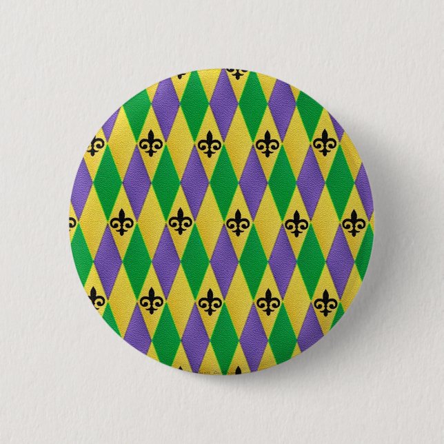 Macaron Rond 5 Cm Fleur de lis (Devant)